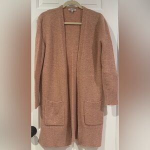 Madewell Women's Dusty Pink Open Cardigan Sweater